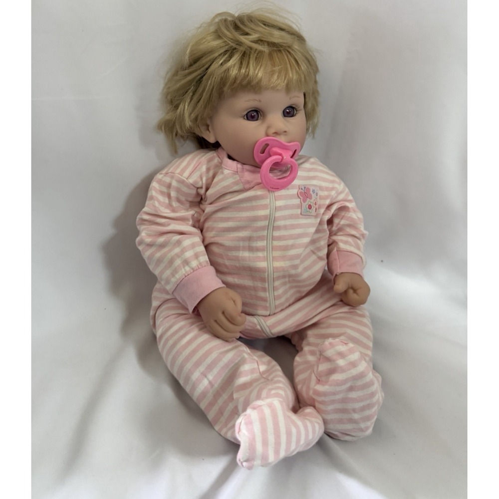Lee Middleton 20 in Doll 1999 Purple Eyes Blonde Thumb Sucker 031999 Reva (3)